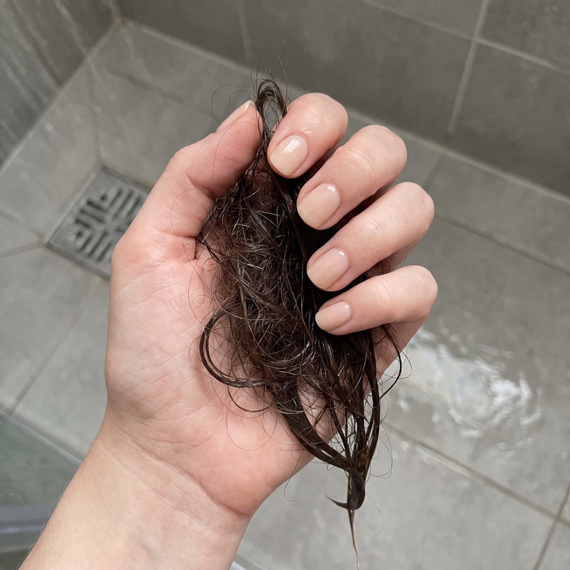 wet hair.